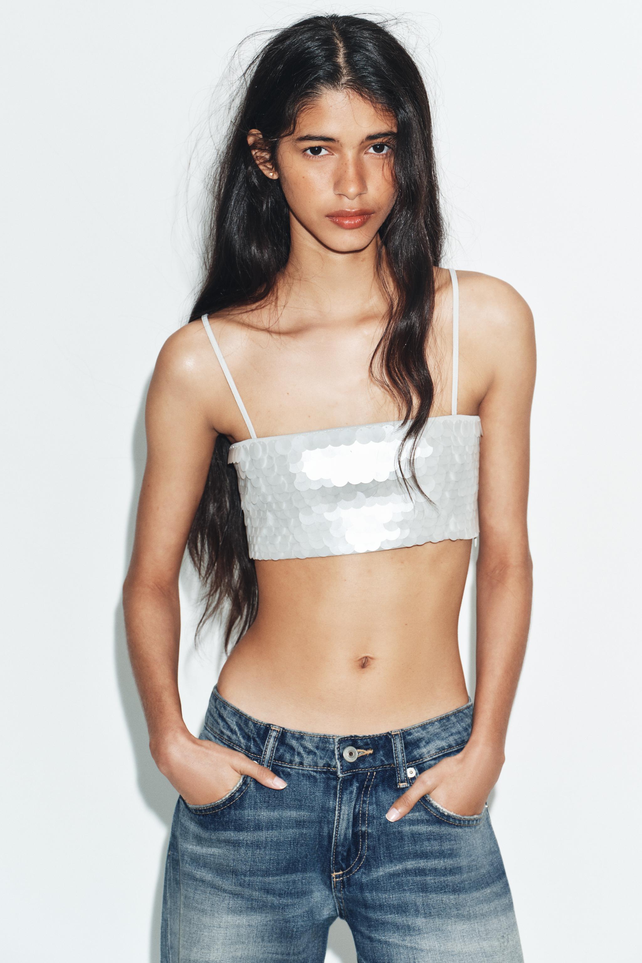 TOP COURT PAILLETTES